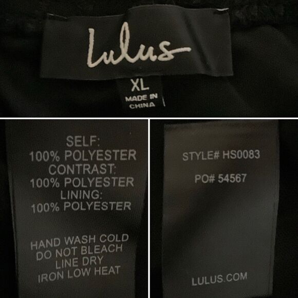 Lulus Dress Women XL Black Delightful Date Embroidered Ruffle Mini - Picture 7 of 13